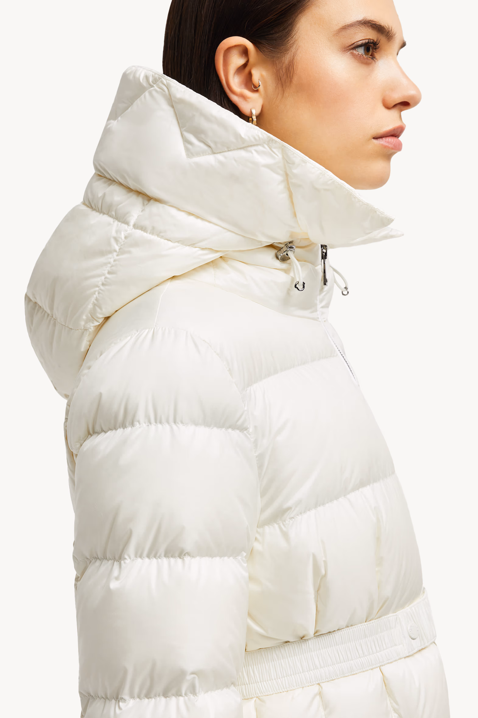 Boed Hooded Shearling-Trimmed Short Down Jacket Women White Moncler 8